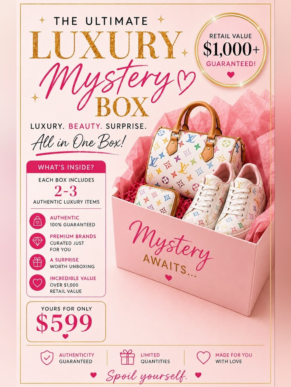 Luxury Mystery Box | Authentic Luxury Items | $1,000+ Retail Value